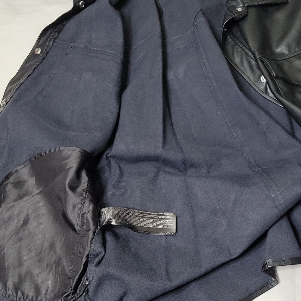 Mango Black Faux Leather Shirt Jacket - Picture 5 of 8